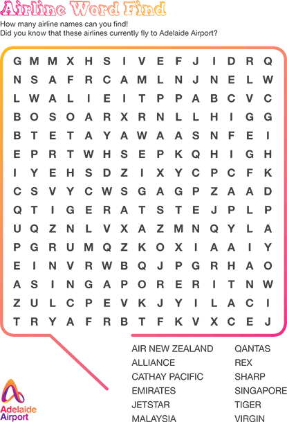 Airline word find