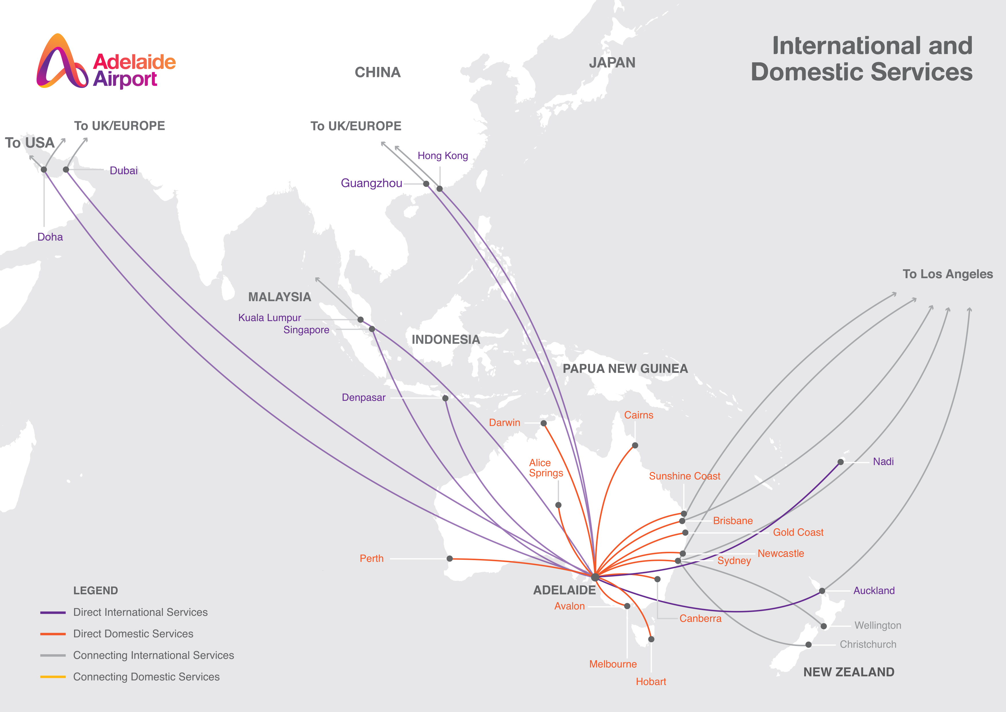 Need a Quick look at Flight Routes From Adelaide | Adelaide Airport